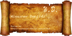 Wieszner Daniló névjegykártya